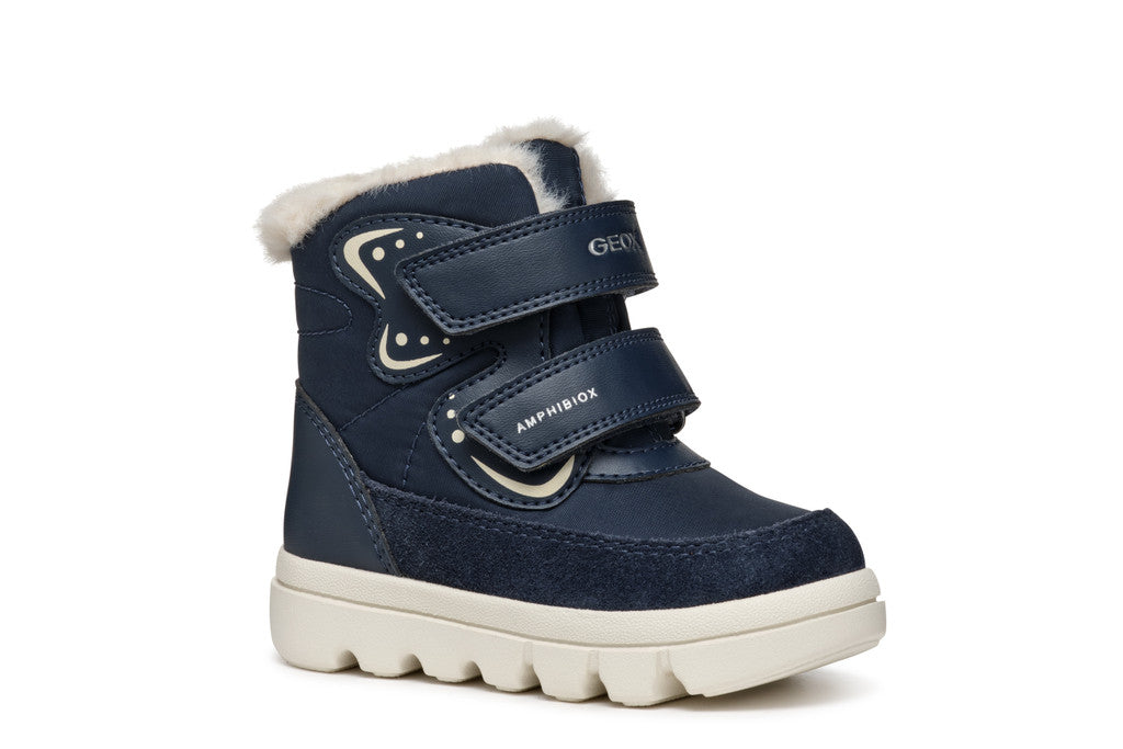 Geox ghete fete imblanite si impermeabile Amphibiox 24-27 Navy/Off White Imagine secundară a produsului