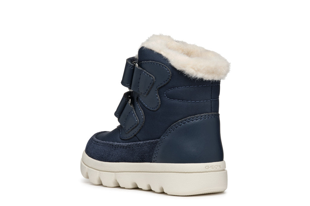 Geox ghete fete imblanite si impermeabile Amphibiox 24-27 Navy/Off White