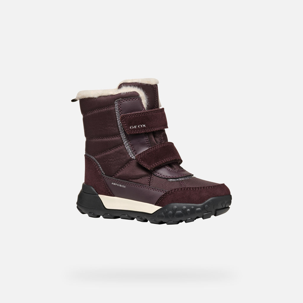 Geox ghete fete imblanite Trekkyup Amphibiox 28-35 Dark Burgundy Imagine principală a produsului