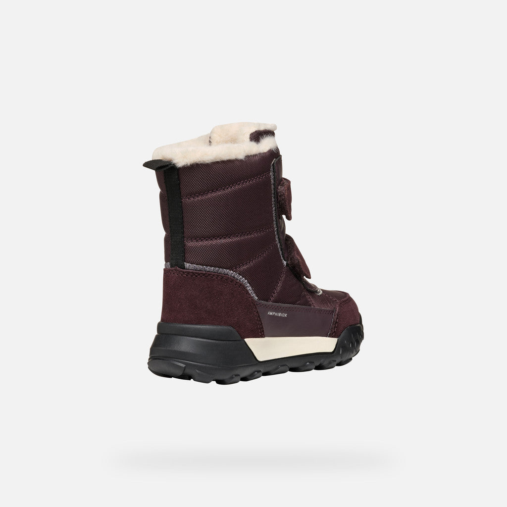 Geox ghete fete imblanite Trekkyup Amphibiox 28-35 Dark Burgundy