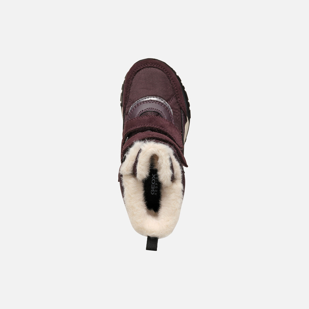 Geox ghete fete imblanite Trekkyup Amphibiox 28-35 Dark Burgundy