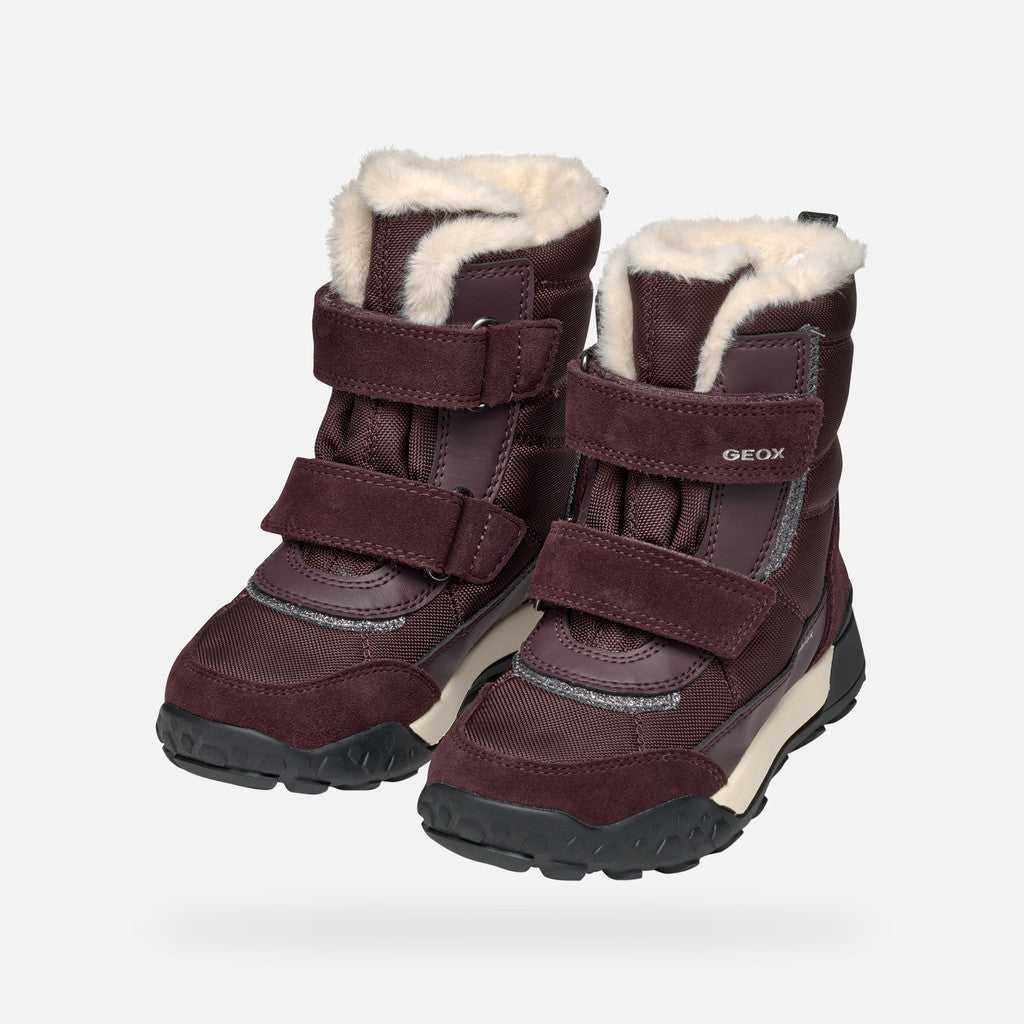 Geox ghete fete imblanite Trekkyup Amphibiox 28-35 Dark Burgundy