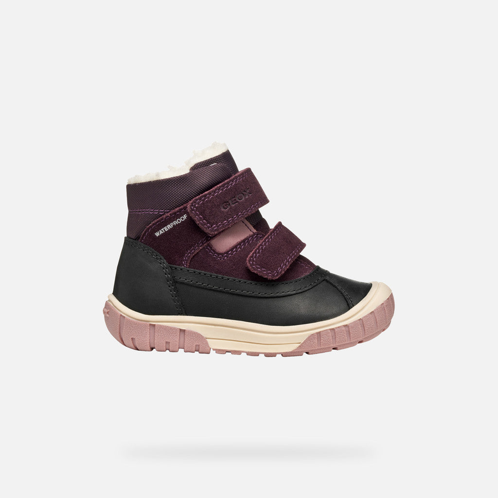 Geox ghete fete imblanite Omar Waterproof 24-27 Black/Dark Purple Imagine secundară a produsului