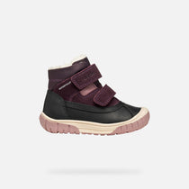 Geox ghete fete imblanite Omar Waterproof 24-27 Black/Dark Purple