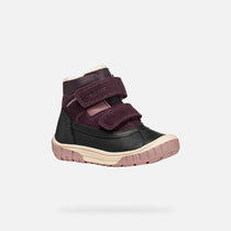 Geox ghete fete imblanite Omar Waterproof 20-23 Black/Dark Purple