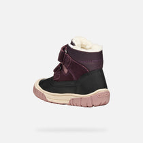 Geox ghete fete imblanite Omar Waterproof 24-27 Black/Dark Purple
