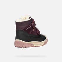 Geox ghete fete imblanite Omar Waterproof 24-27 Black/Dark Purple