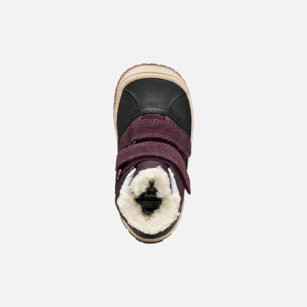 Geox ghete fete imblanite Omar Waterproof 20-23 Black/Dark Purple