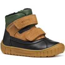Geox pantofi baieti captusiti OMAR Waterproof 20-23 Black/Dark Beige
