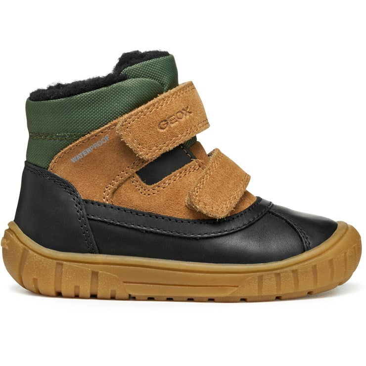 Geox pantofi baieti captusiti OMAR Waterproof 24-27 Black/Dark Beige Imagine secundară a produsului