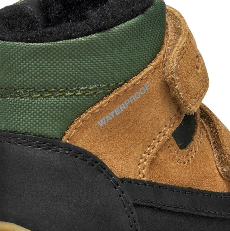 Geox pantofi baieti captusiti OMAR Waterproof 20-23 Black/Dark Beige