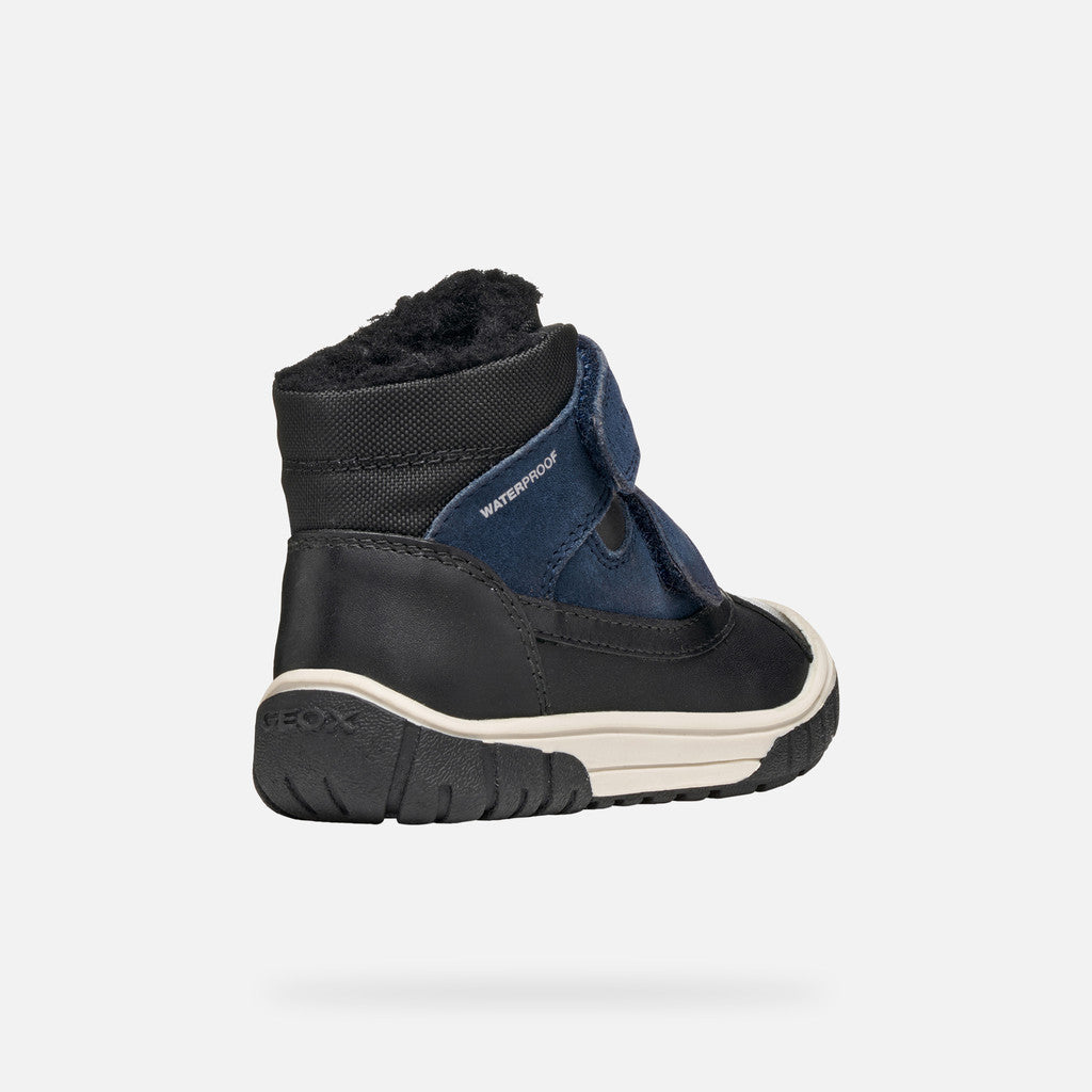 Geox pantofi baieti captusiti OMAR Waterproof 24-27 Black/Navy