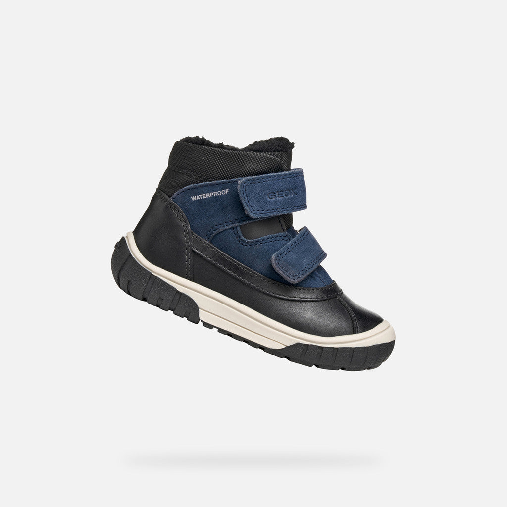Geox pantofi baieti captusiti OMAR Waterproof 24-27 Black/Navy