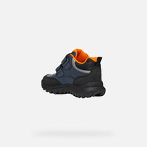 Geox pantofi baieti captusiti Simbyos Amphibiox 28-33 Blue/Orange