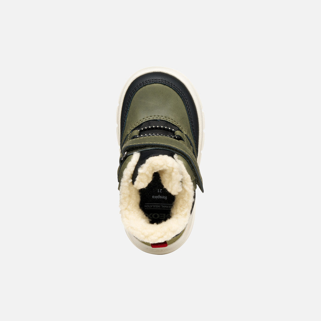 Geox pantofi baieti captusiti Willaboom Amphibiox 20-23 Dark Green/Black