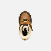 Geox pantofi baieti captusiti Willaboom Amphibiox 20-23 Tobacco/Dark Brown