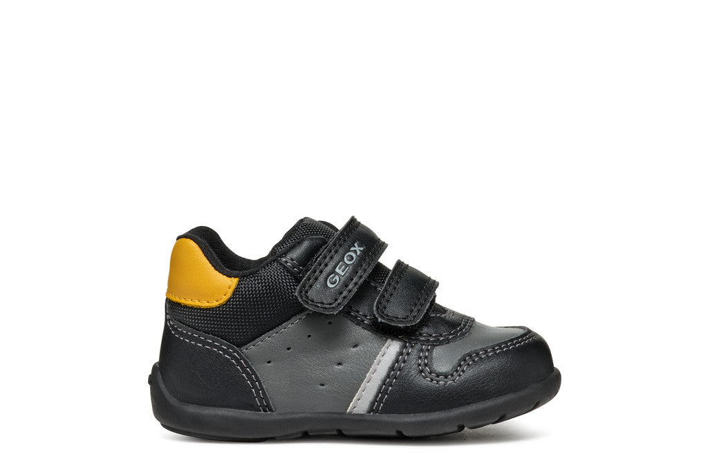 Geox pantofi baieti cu scai 18-23 Black cu ochre Imagine principală a produsului
