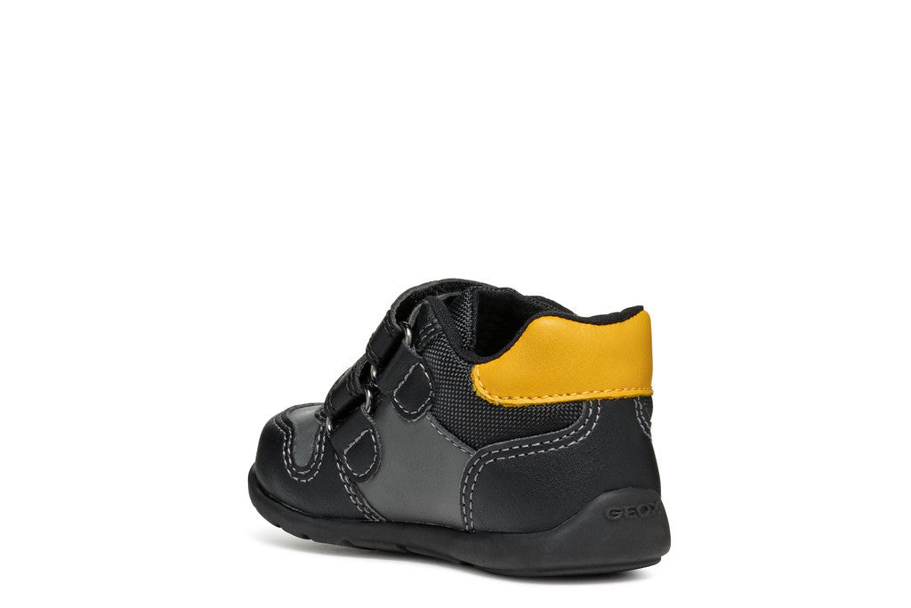 Geox pantofi baieti cu scai 18-23 Black cu ochre