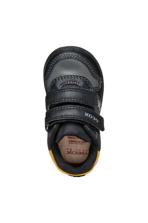Geox pantofi baieti cu scai 18-23 Black cu ochre