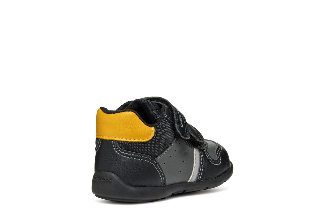 Geox pantofi baieti cu scai 18-23 Black cu ochre