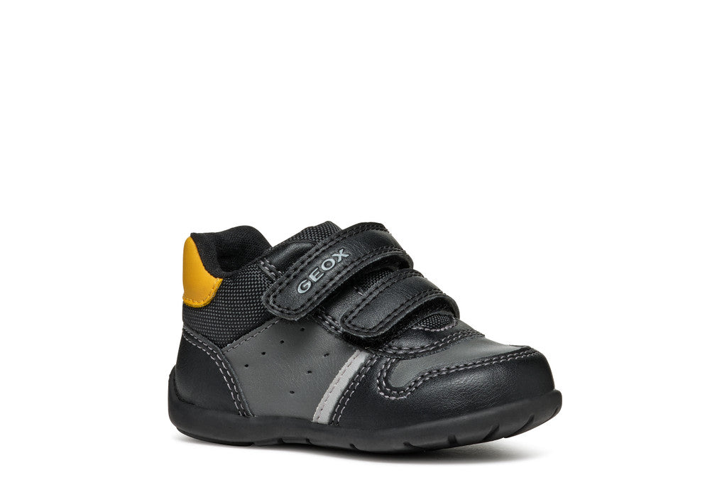 Geox pantofi baieti cu scai 18-23 Black cu ochre Imagine secundară a produsului