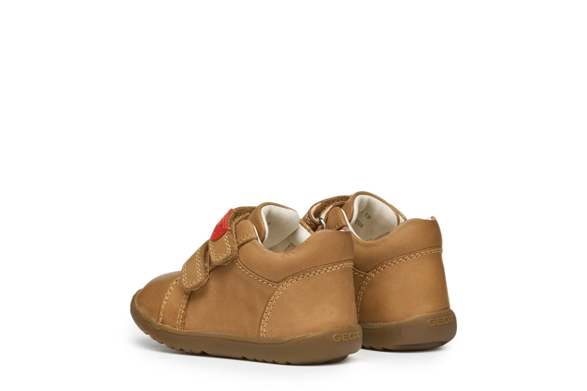 Geox pantofi baieti cu scai 18-26 Macchia Caramel