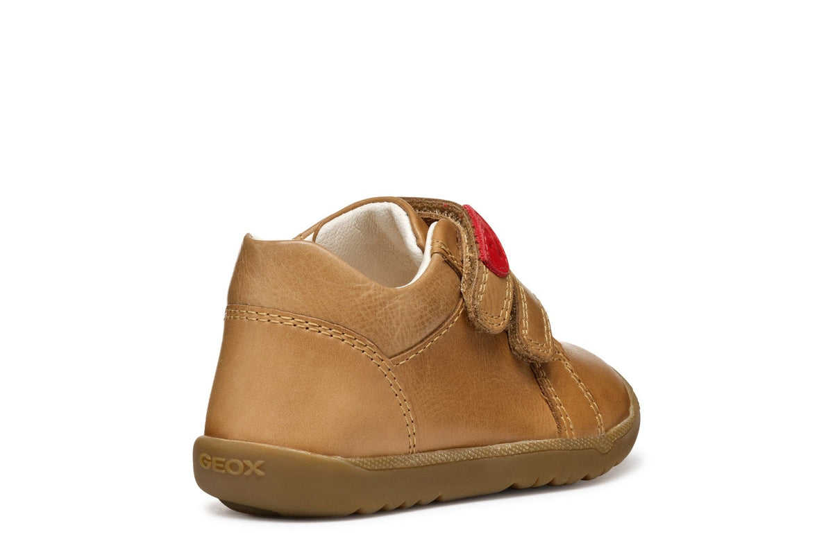 Geox pantofi baieti cu scai 18-26 Macchia Caramel