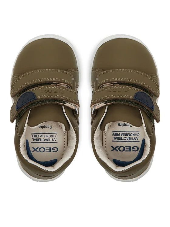 Geox pantofi baieti cu scai 18-26 Macchia Pistachio