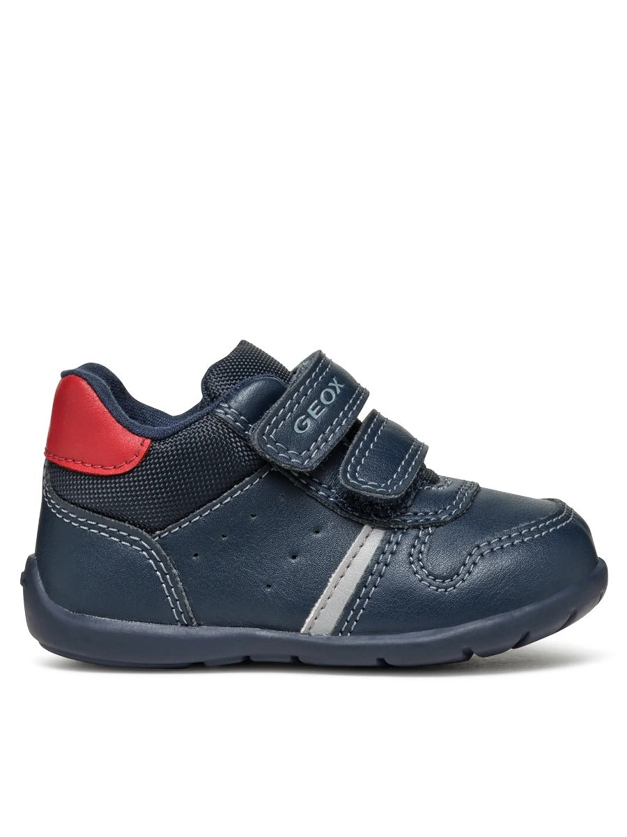 Geox pantofi baieti cu scai 18-26 Navy cu rosu Imagine principală a produsului