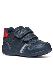 Geox pantofi baieti cu scai 18-26 Navy cu rosu