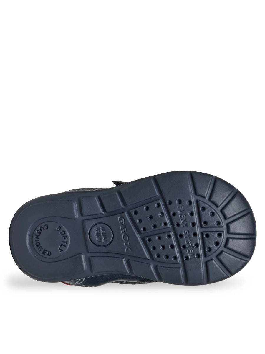 Geox pantofi baieti cu scai 18-26 Navy cu rosu