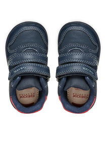 Geox pantofi baieti cu scai 18-26 Navy cu rosu