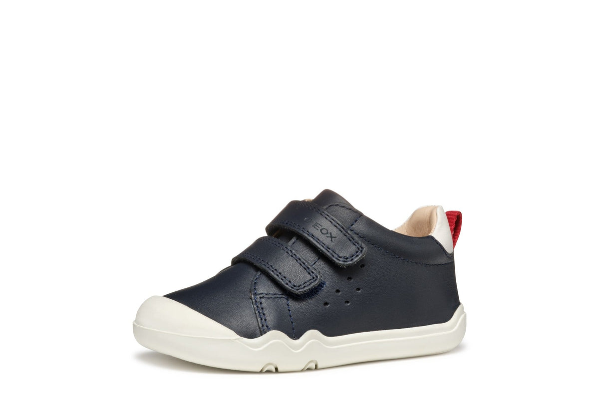Geox pantofi baieti cu scai Natural Shape 20-25 Nappa Navy/Red