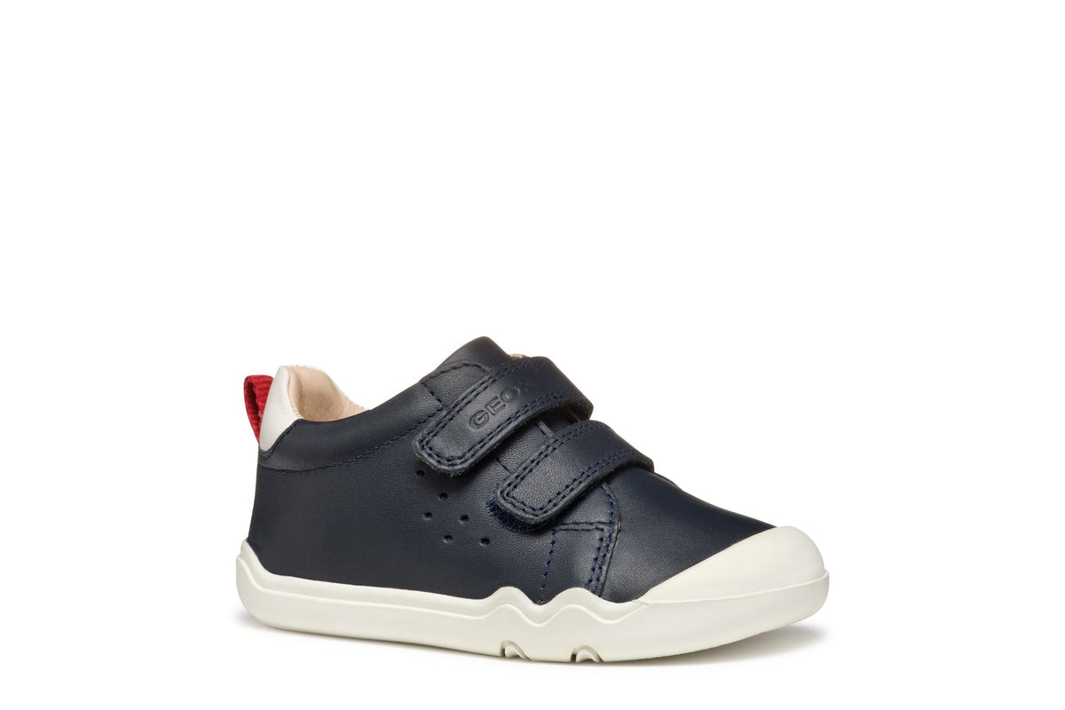 Geox pantofi baieti cu scai Natural Shape 20-25 Nappa Navy/Red