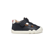 Geox pantofi baieti decupati BAREFEEL 20-25 Nappa Navy/White