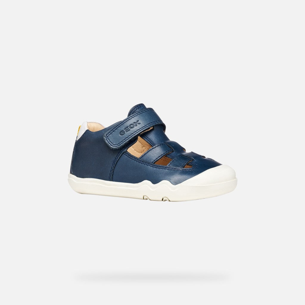 Geox fiú zárt Barefoot Steppieup cipő, 20-27-es, sötétkék/fehér Fő kép