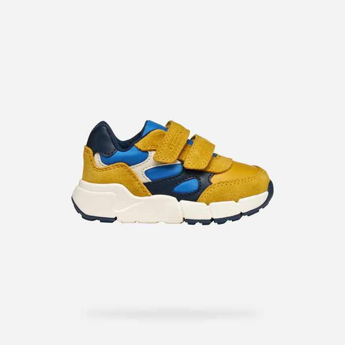 Geox pantofi baieti Flexyper Mini 18-23 Ochre/Bluette