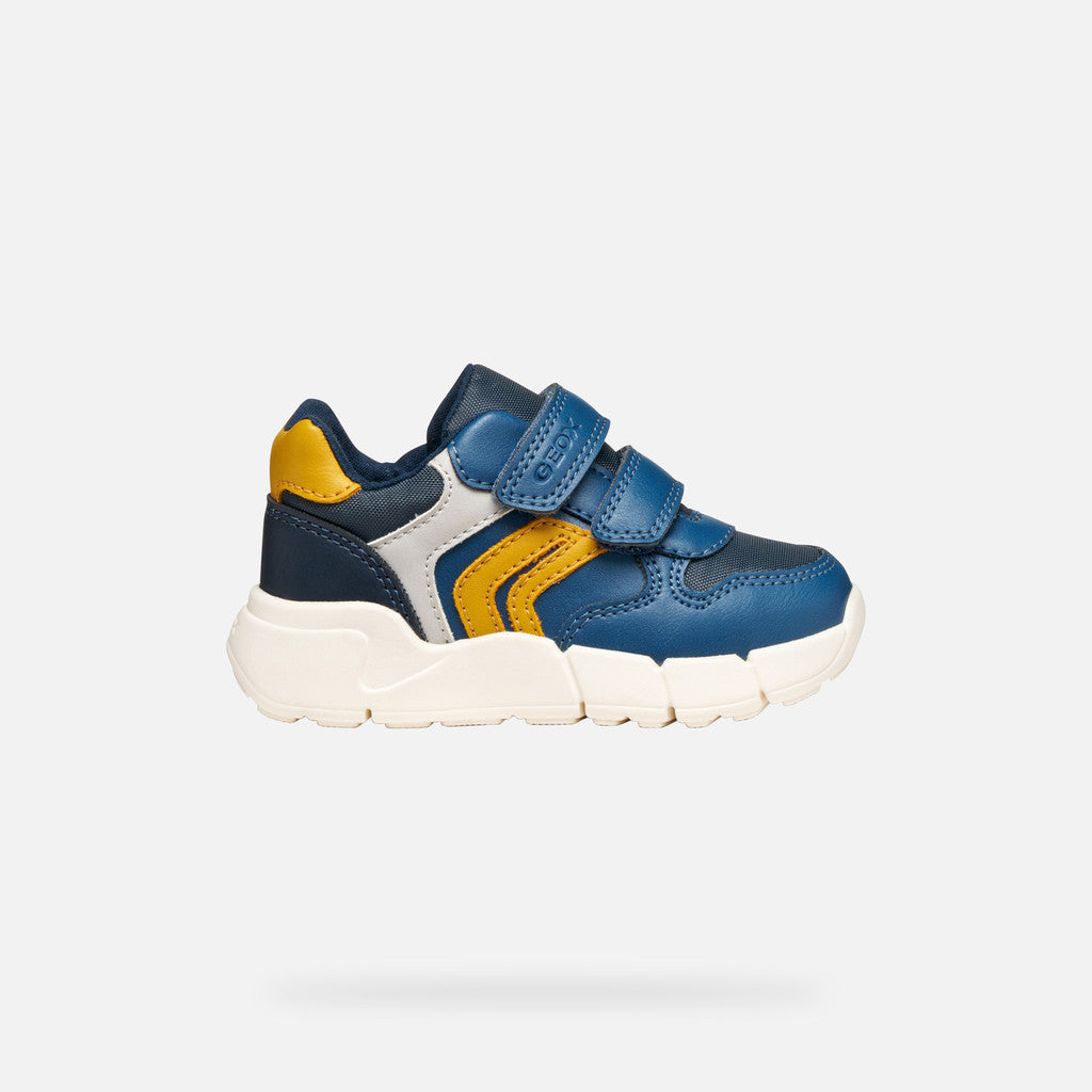 Geox pantofi baieti Flexyper Mini 18-23 Avio/Ochre