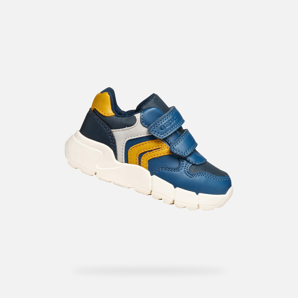 Geox pantofi baieti Flexyper Mini 18-23 Avio/Ochre