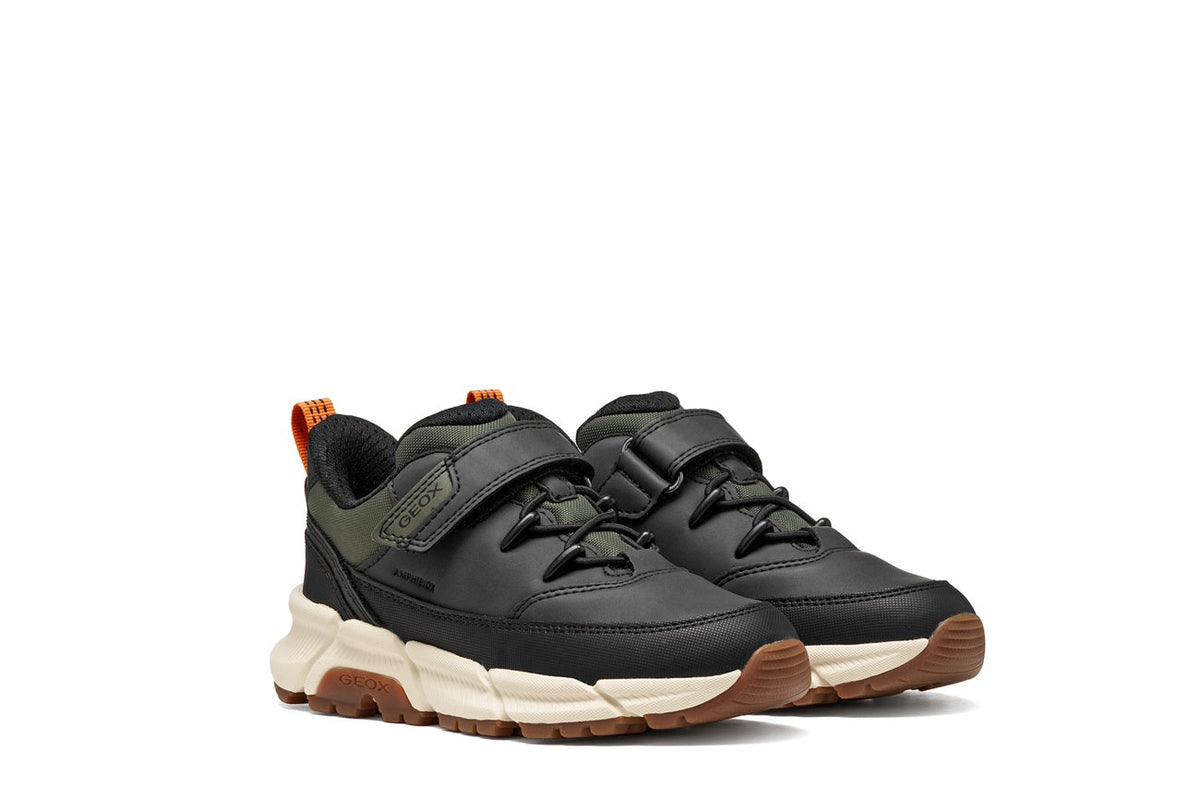 Geox pantofi baieti Flexyper Plus AmphibioxTEX Waterproof 28-38 Black/Military