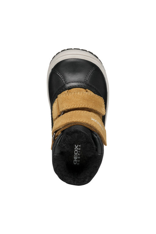 Geox pantofi baieti imblaniti Waterproof 24-27 Black/Curry