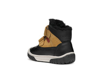 Geox pantofi baieti imblaniti Waterproof 24-27 Black/Curry