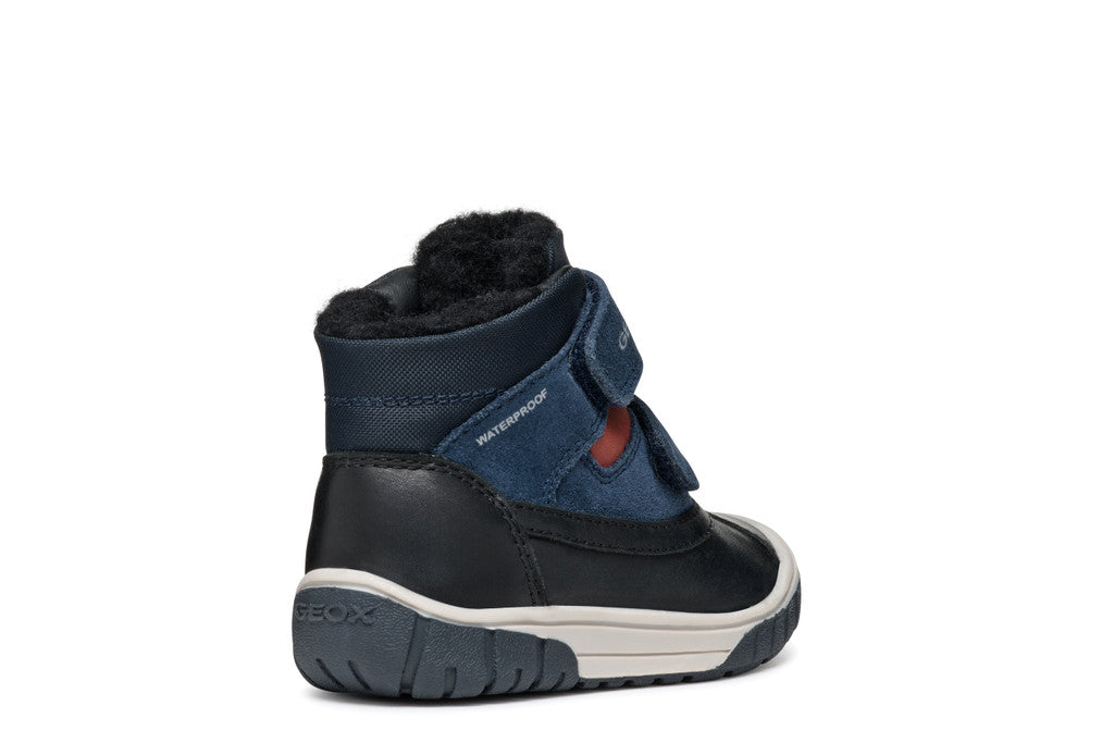 Geox pantofi baieti imblaniti Waterproof 20-23 Black/Navy