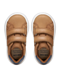 Geox pantofi baieti Minicub 20-27 Cognac/Navy