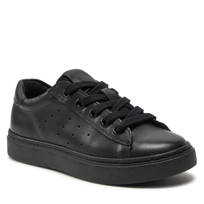 Geox pantofi baieti scoala cu siret 28-36 Negru 