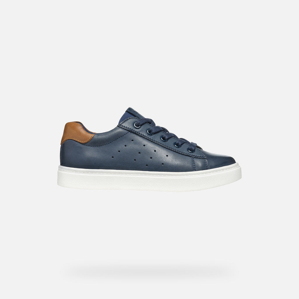 Geox pantofi baieti scoala cu siret si fermoar  28-35 Navy/Brown Fő kép