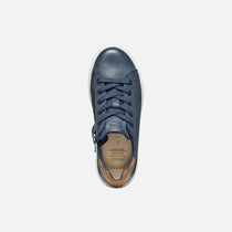 Geox pantofi baieti scoala cu siret si fermoar  28-35 Navy/Brown