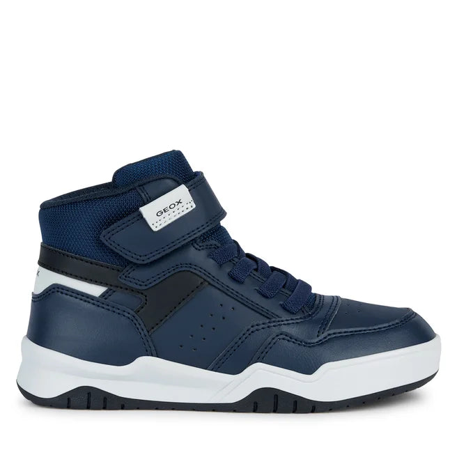 Geox pantofi baieti scoala snakers inalti 28-36 Navy/Light Grey