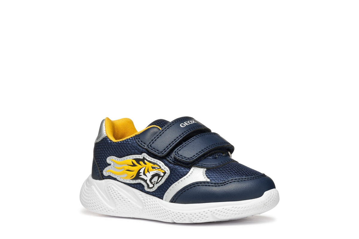 Geox pantofi baieti sport 20-23 Sprintye Dark Navy/Yellow Tigru