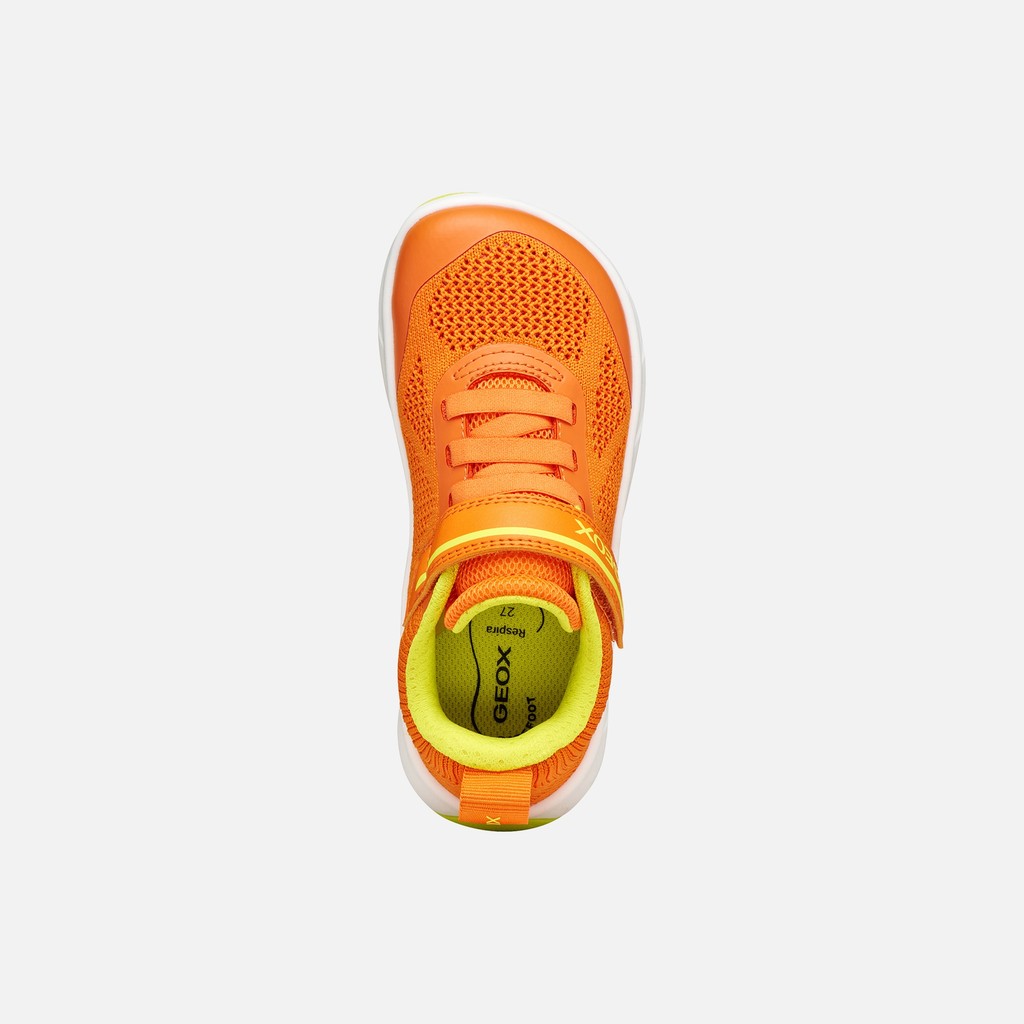 Geox pantofi baieti sport Barefoot Foot-Run 26-34 Orange/Lime green